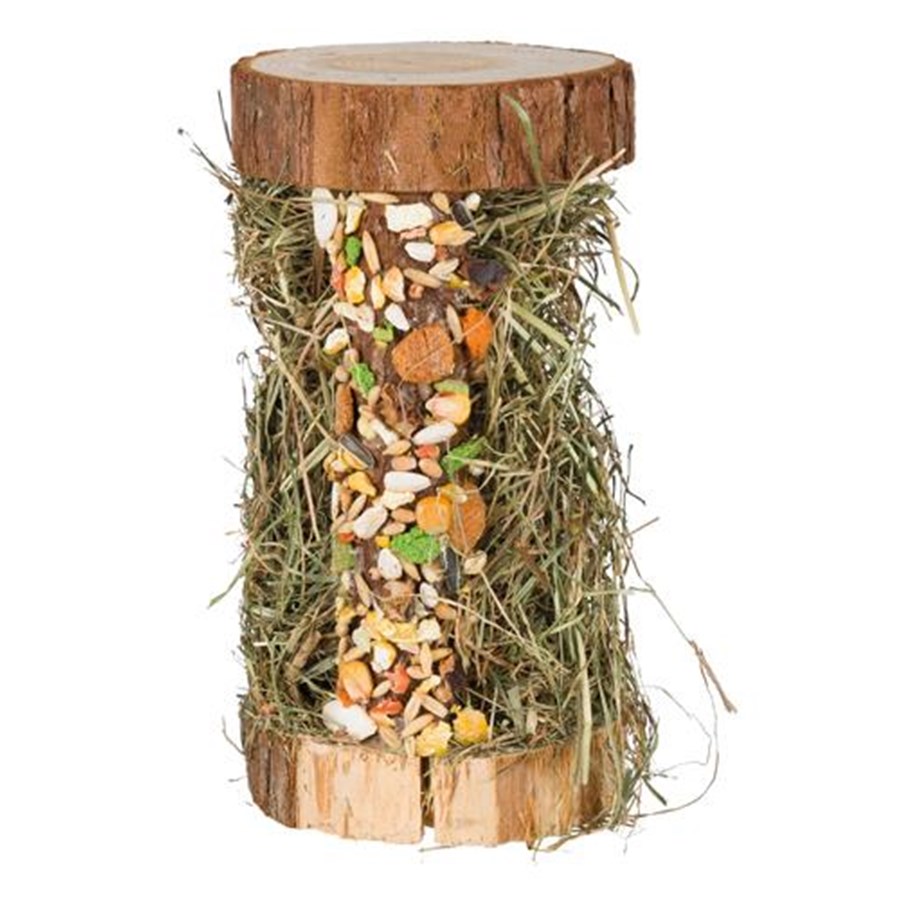 Kanin & gnaver - Trixie Wooden Tower with Mountain Meadow Hay 13 × 17 × 13 cm 110 g - TX60198