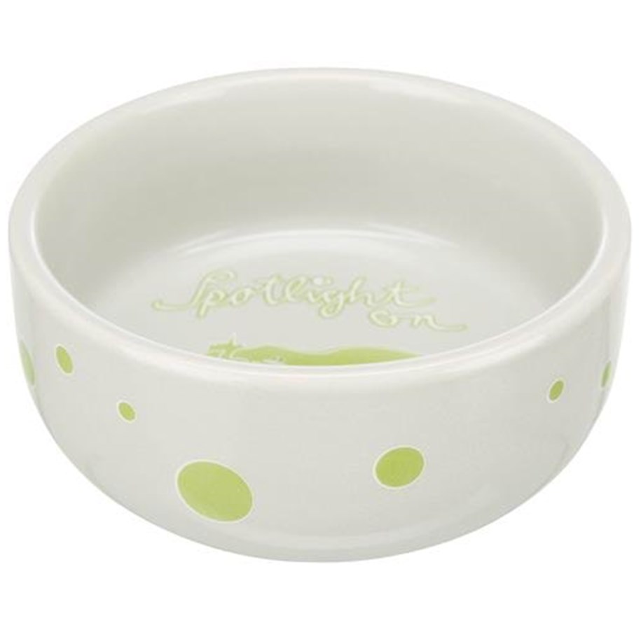 Kanin & gnaver - Trixie Ceramic Bowl guinea pig 250 ml/ø 11 cm assorted colours - TX60738