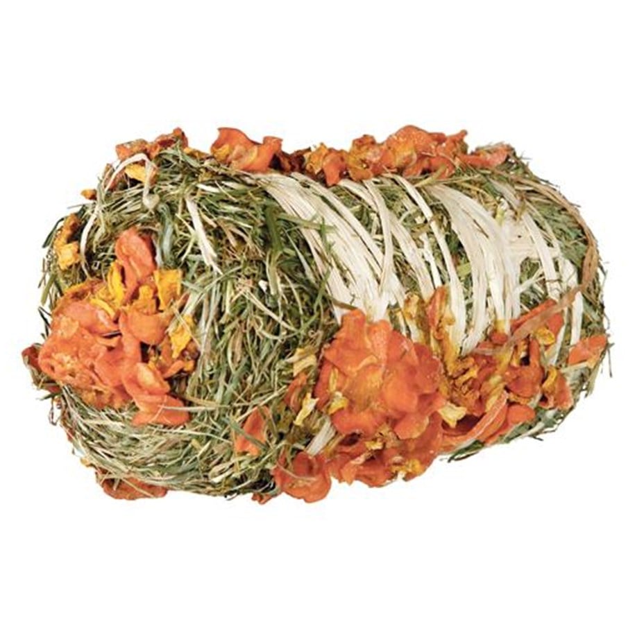 Kanin & gnaver - Trixie Hay Bale with Pumpkin and Carrot ø 10 × 18 cm 200g - TX60793