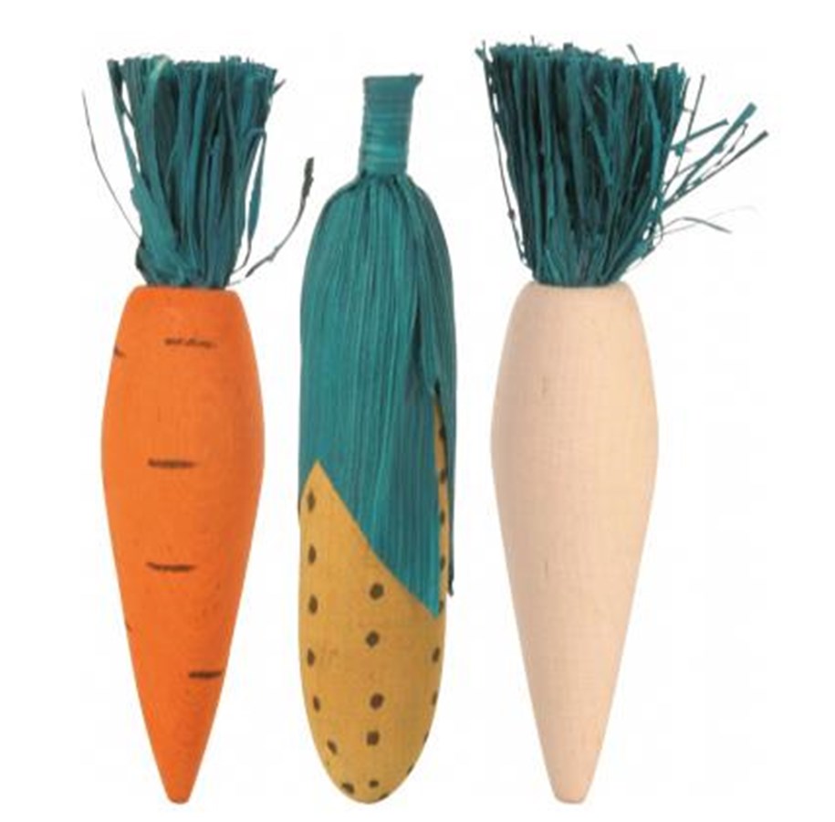 Kanin & gnaver - Trixie Set of Nibbling Wood 10cm - TX6190