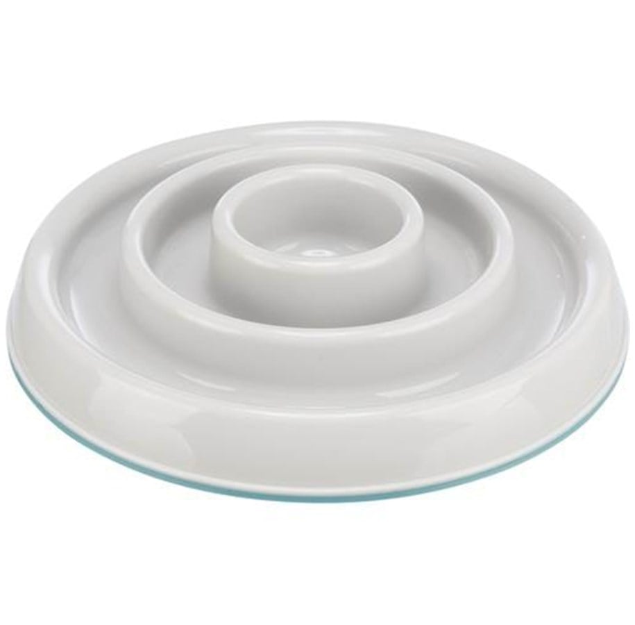 Hunde - Trixie Slow Feeding bowl plastic/TPR 0.45 l/ø 23 cm grey - TX25029
