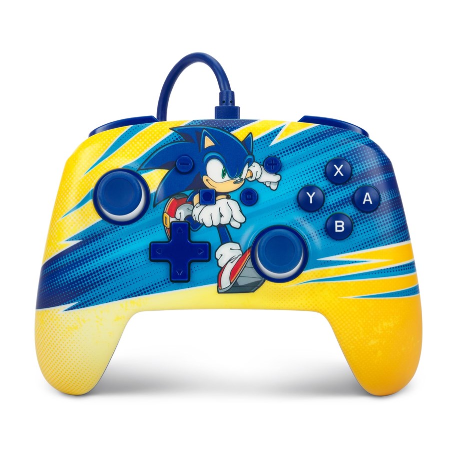 Spil tilbehør - PowerA Enhanced kablet controller til Nintendo Switch - Sonic Boost - Wired Controller - Nintendo Switch - NSGP0202-01