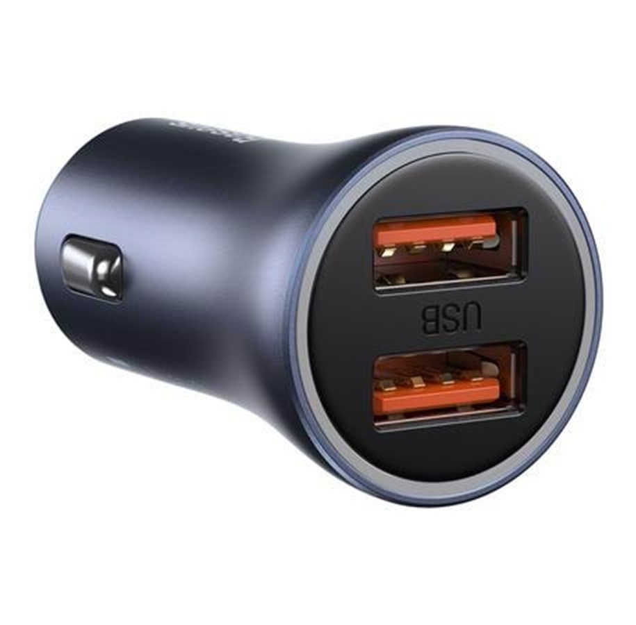 Mobil - Adaptere & Opladere - Baseus Golden Contactor Pro car charger 2x USB 40W (gray) - CCJD-A0G