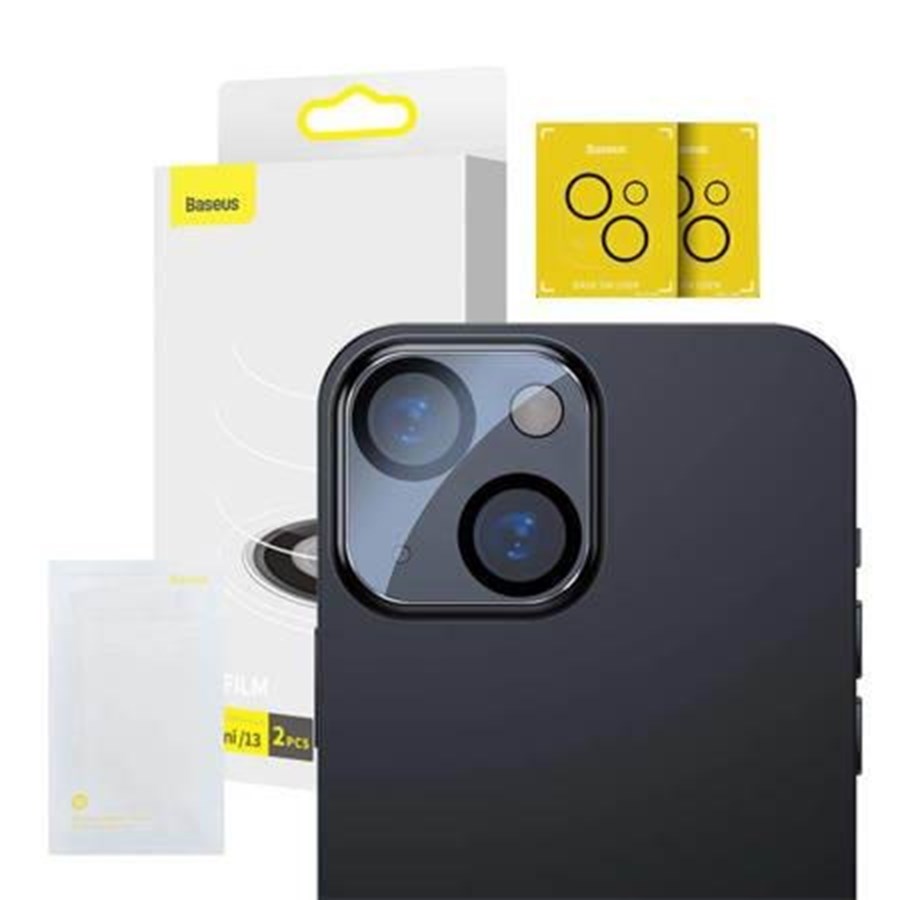 Mobil - Beskyttelsesglas - Baseus Camera Lens Film for iPhone 13/13 Mini (2pcs) - SGQK000002