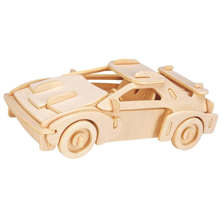 Konstruktionslegetøj - Eureka Gepetto's Workshop Wooden Construction Kit 3D - Racecar - 52473157