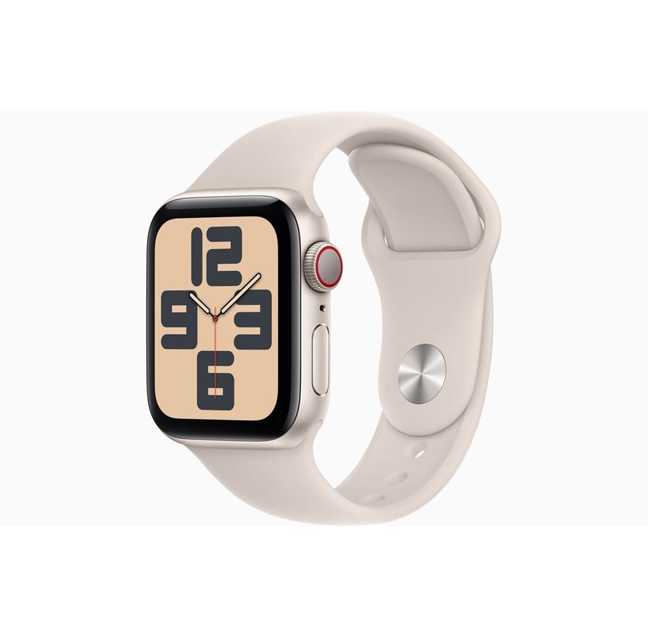 Smartwatch & Sportsur - Apple Watch SE GPS + Cellular 40mm - Starlight Aluminium Case with Starlight Sport Band - M/L - MRG13DH/A