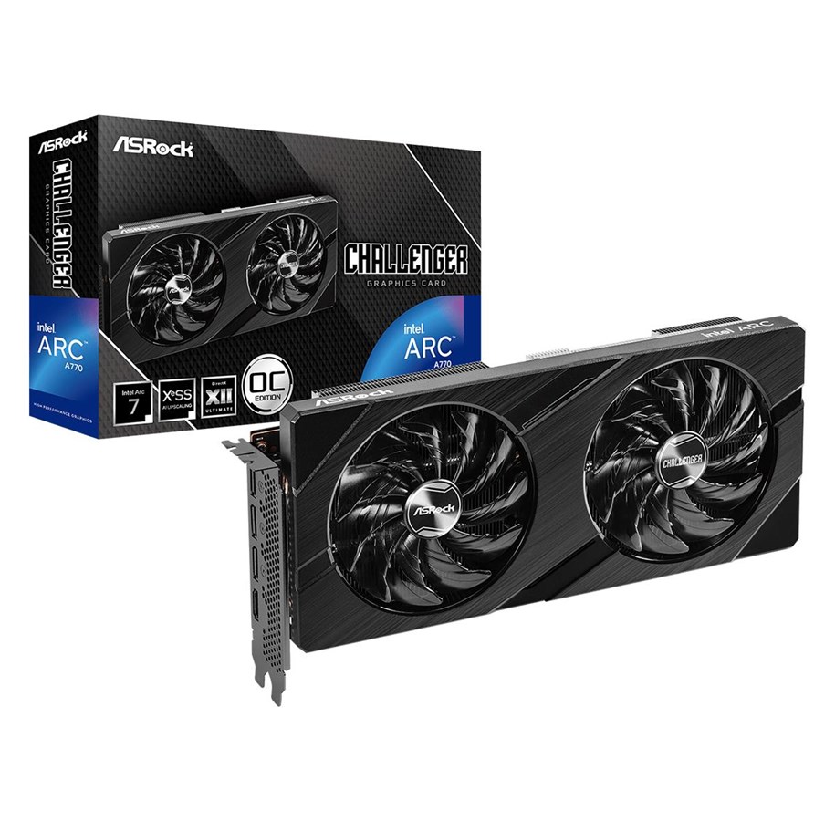Grafikkort - ASRock Arc A770 Challenger OC - 16GB GDDR6 RAM - Grafikkort - 90-GA4VZZ-00UANF
