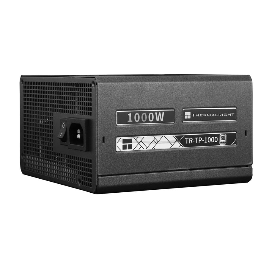 Strømforsyning - Thermalright TP Sort - Strømforsyning - 1000 Watt - 120 mm - ATX 3.0 - 80 Plus Platinum certified - TR-TP 1000
