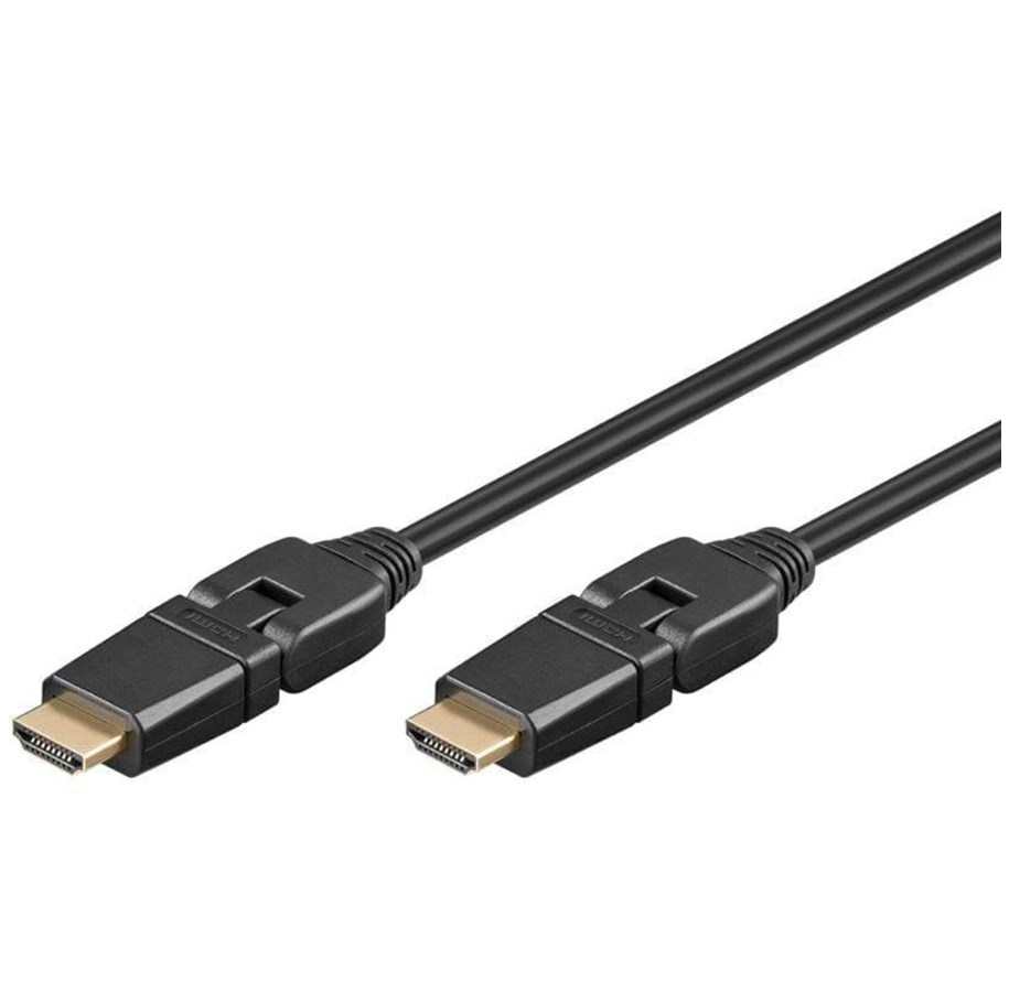 Skærmkabel - Pro HDMI 2.0 360° - 3m - Sort - HDMI21B360-3