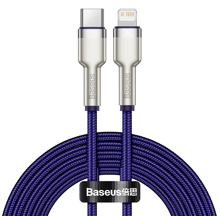 USB kabel - Baseus Cafule Series USB-C cable for Lightning 20W 2m (purple) - CATLJK-B05