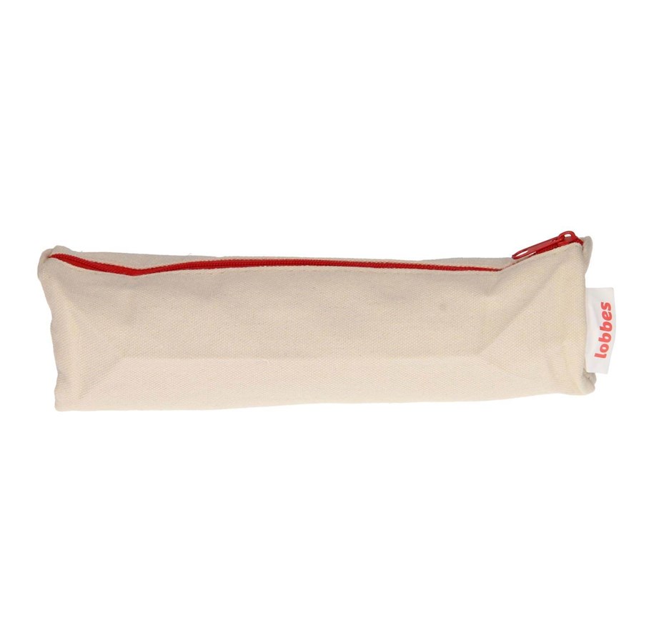 Skoletilbehør - Lobbes Penalhus i bomuld - rød - Pencil bag-red