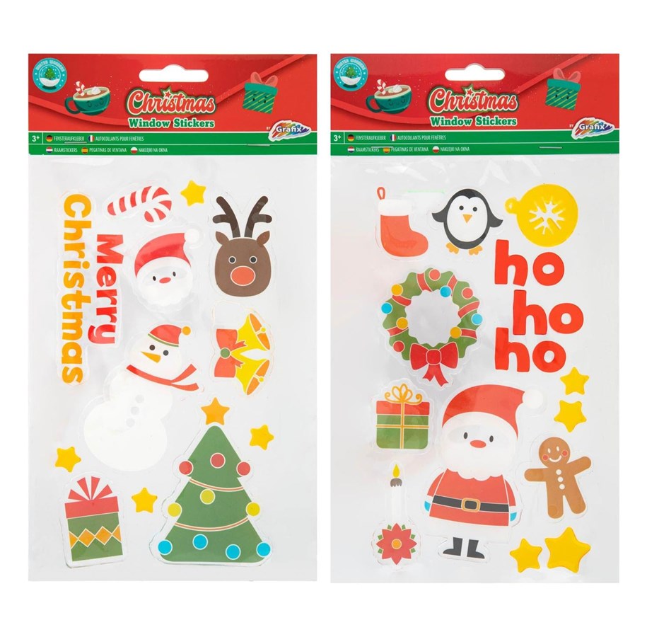Børneværelse - Creative Craft Group Christmas Window Stickers (Assorted) - 800037