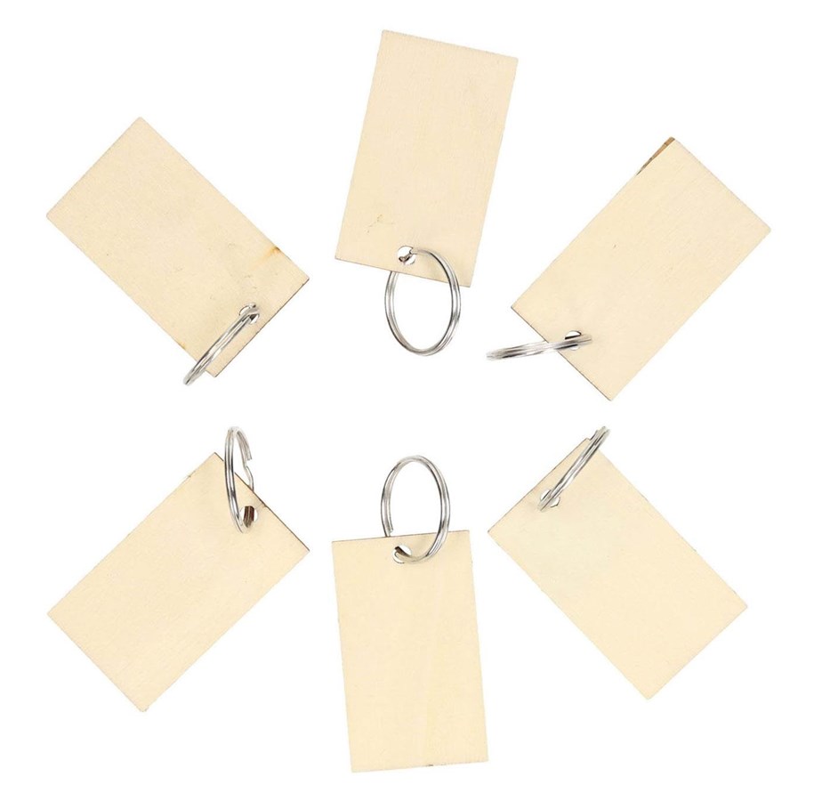 Trælegetøj - Lobbes Wooden Keychains 6 pcs. - 927019