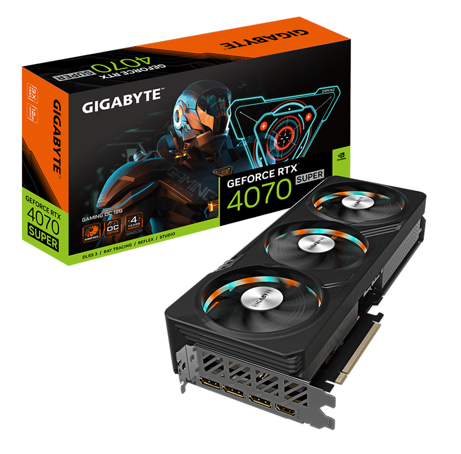 Grafikkort - GIGABYTE GeForce RTX 4070 SUPER GAMING OC - 12GB GDDR6X RAM - Grafikkort - GV-N407SGAMING OC-12GD