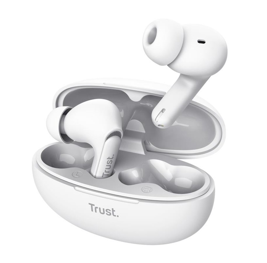 Hovedtelefoner/headset - Trust Yavi ENC - White - 25172