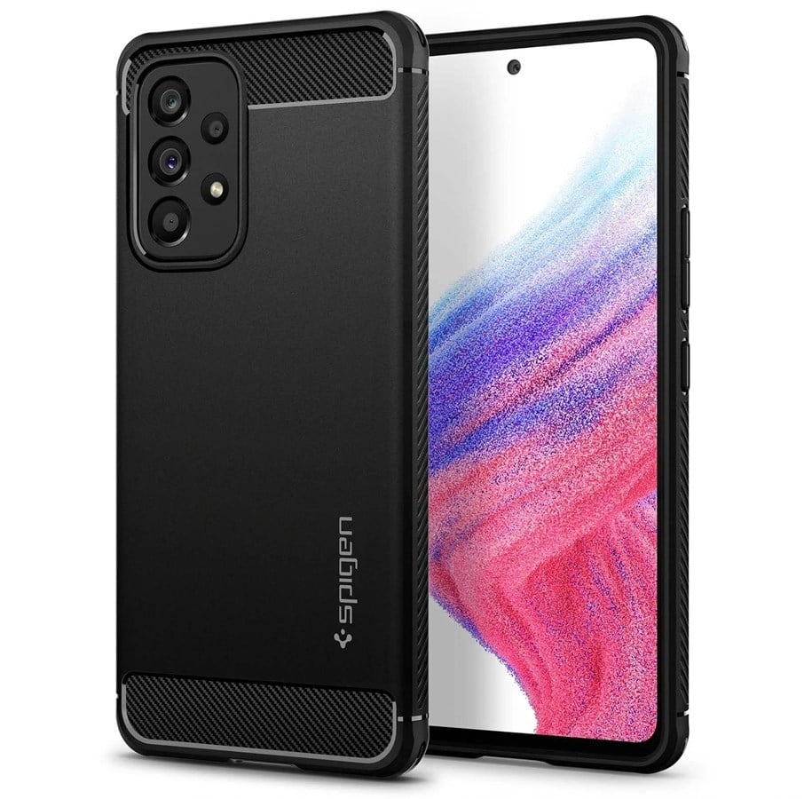 Mobil - Covers & Cases - Spigen Rugged Armor - black - Samsung Galaxy A53 5G - ACS04159