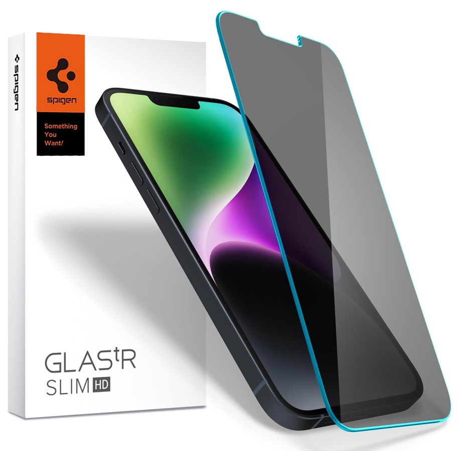 Mobil - Beskyttelsesglas - Spigen tR Slim HD Anti-Glare/Privacy 1 Pack - iPhone 16e/14/13/13 Pro - AGL03393