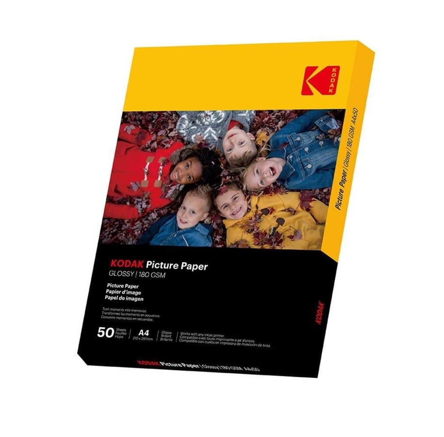 Fotoalbum & -arkivering - KODAK 21x29.7cm Glossy Photo Paper 180/m² 50 Sheets - 9891264