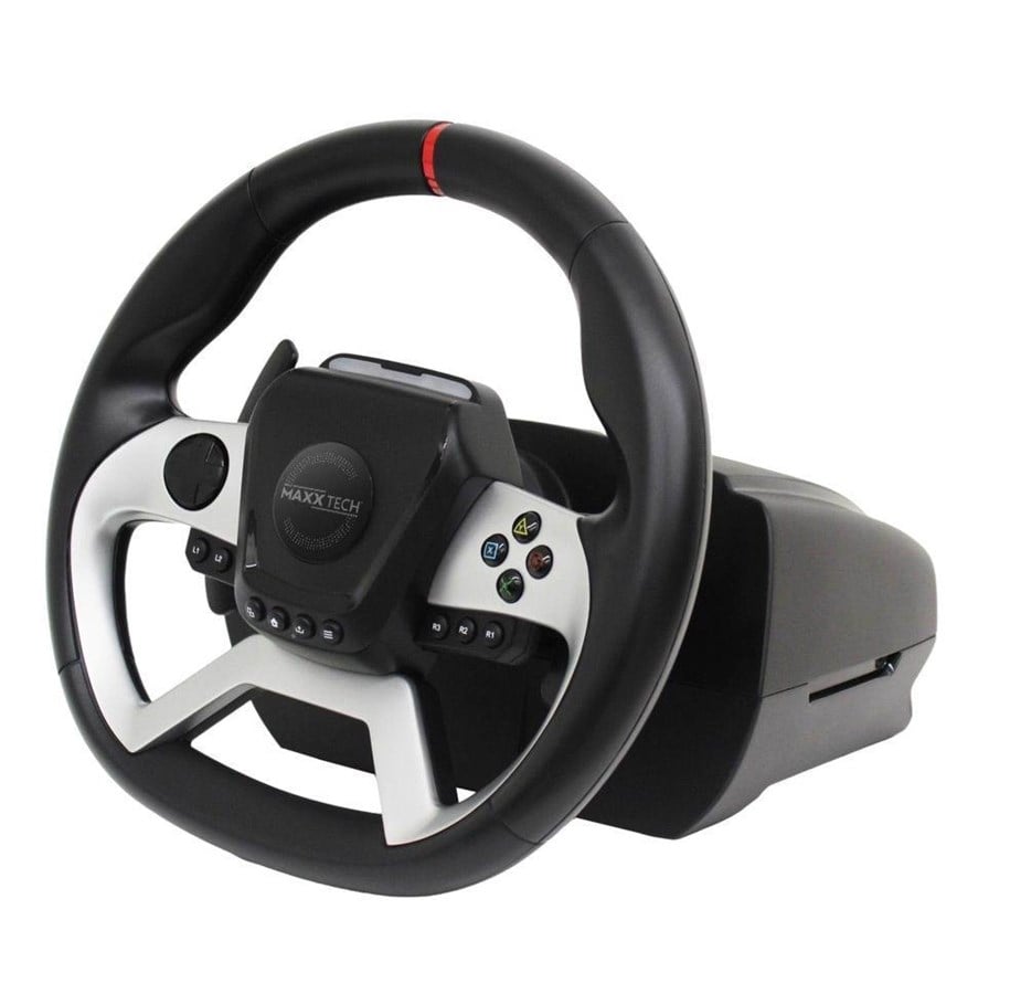 MAXX TECH PRO FF RACING WHEEL KIT (WHEEL 3-PEDAL SET & SHIFTER) - Wired ...