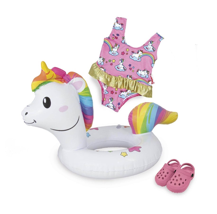 Dukker & Tilbehør - Heless Dolls Swimming Ring Unicorn 28-35 cm - 661