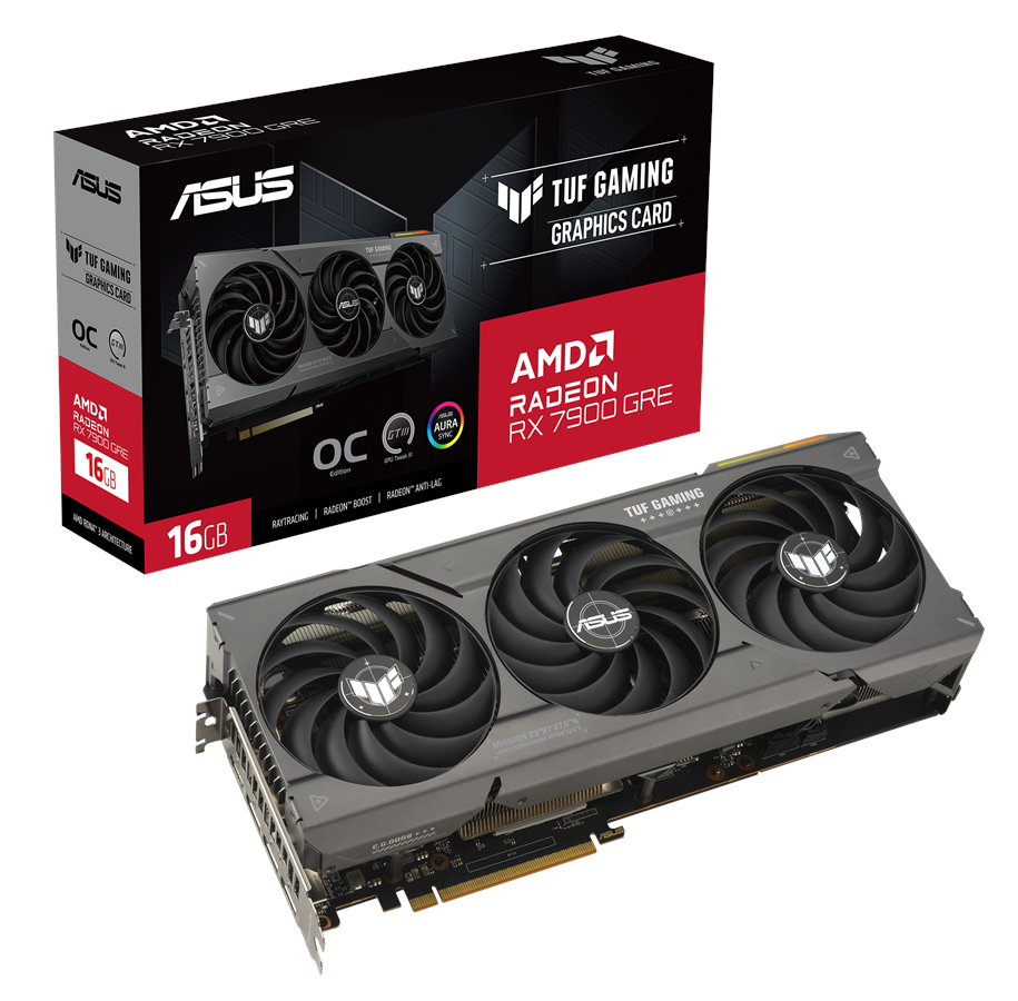 Grafikkort - ASUS Radeon RX 7900 GRE TUF OC - 16GB GDDR6 RAM - Grafikkort - 90YV0J91-M0NA00