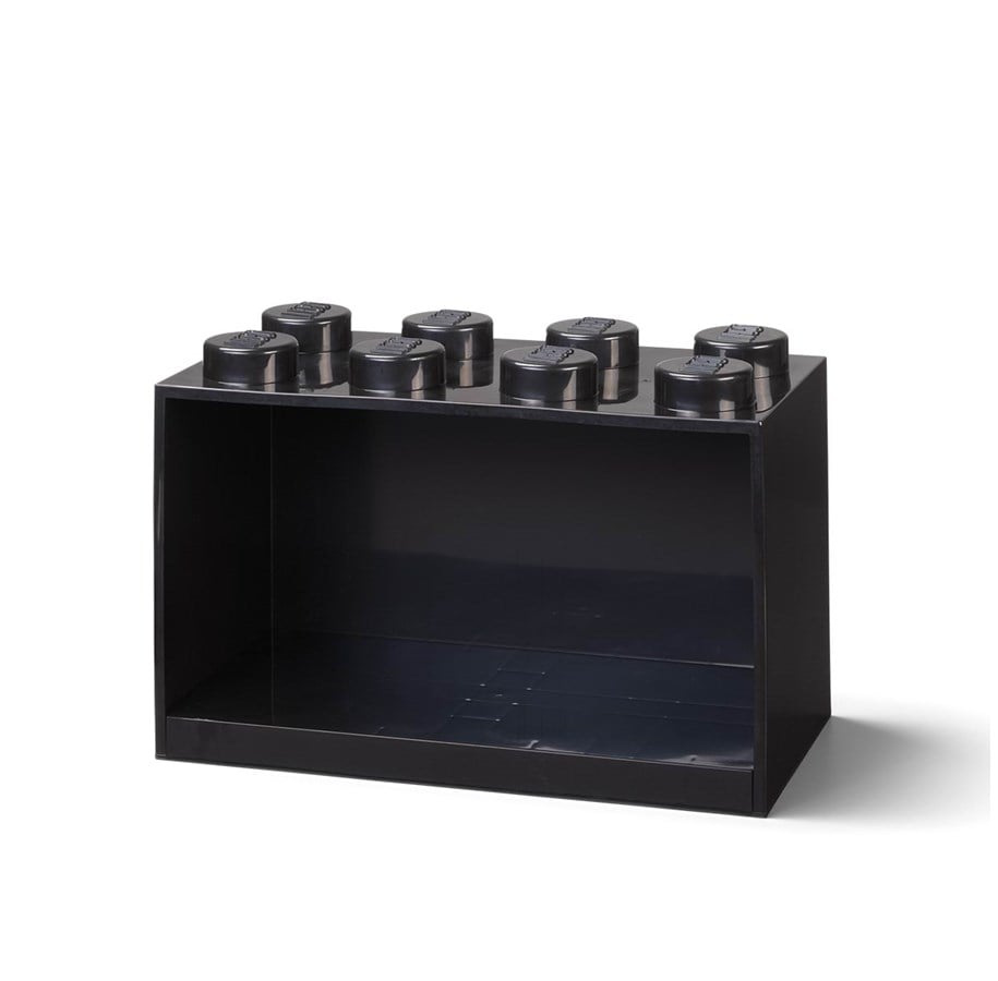 Børneværelse - LEGO BRICK SHELF 8 KNOBS - BLACK - 41151733