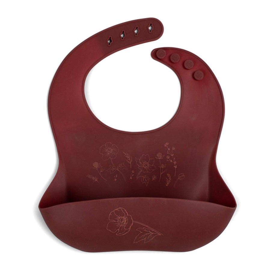 Baby Udstyr - Filibabba Silicone bib with print - Baked apple - FI-02245