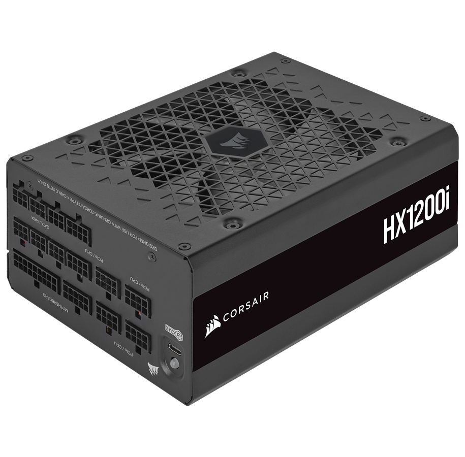 Strømforsyning - Corsair HX1200i Strømforsyning - 1200 Watt - 140 mm - ATX 3.1 - 80 Plus Platinum certified - CP-9020281-EU