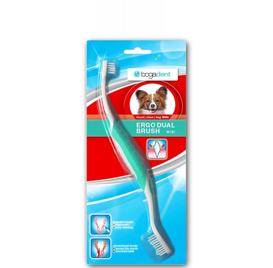 Hunde - Bogar BogaDent - Ergo Dual Brush Dog Mini 1pc - (Ubo0719) - UBO0719