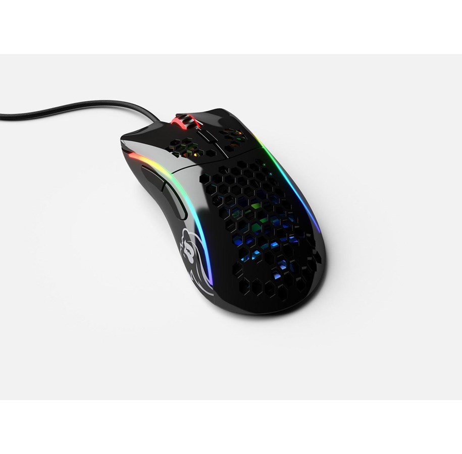 Mus - Glorious Model D- (Small) - Glossy Black - Gaming Mus - Optisk - 6 knapper - Sort - GLO-MS-DM-GB