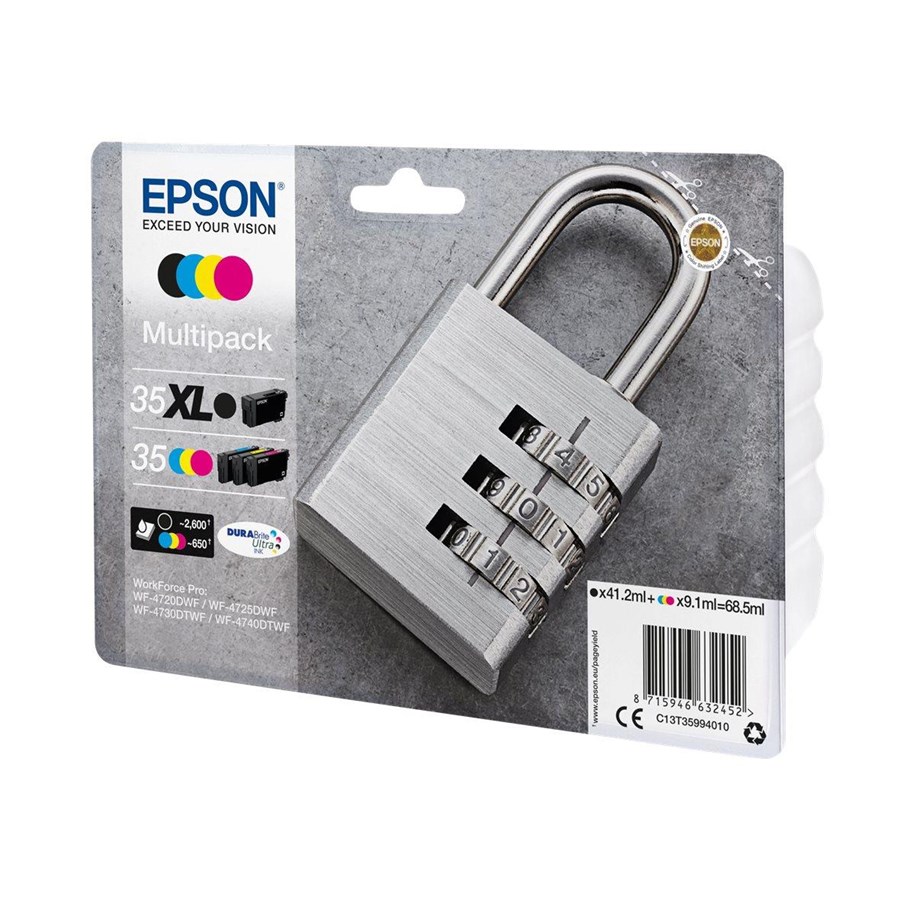 Blæk, Toner & Forbrugsstoffer - Epson 35XL Multipack - 4-pack - XL - black yellow cyan magenta - original - ink cartridge - C13T35994020