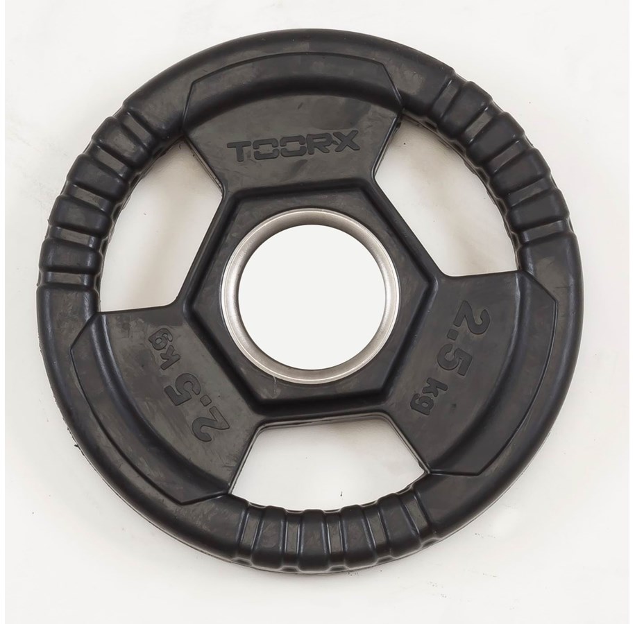Sport & Fitness - Toorx  Gummi Vægtskive 2,5 kg Ø50 - DGG-TG2,5BLACKONE SIZE