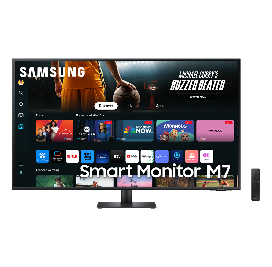Skærm - 43" Samsung M7 Smart Monitor - 3840x2160 (4k / UHD) - VA - 65W USB-C - LS43DM702UUXEN