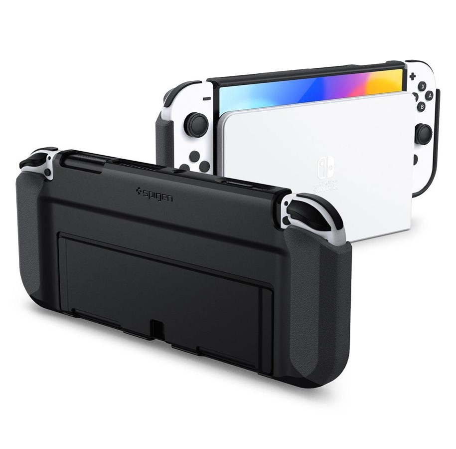 Spil tilbehør - Spigen Thin Fit - black - Nintendo Switch OLED - Miscellaneous Tilbehør til spillekonsol - Nintendo Switch OLED - ACS04239