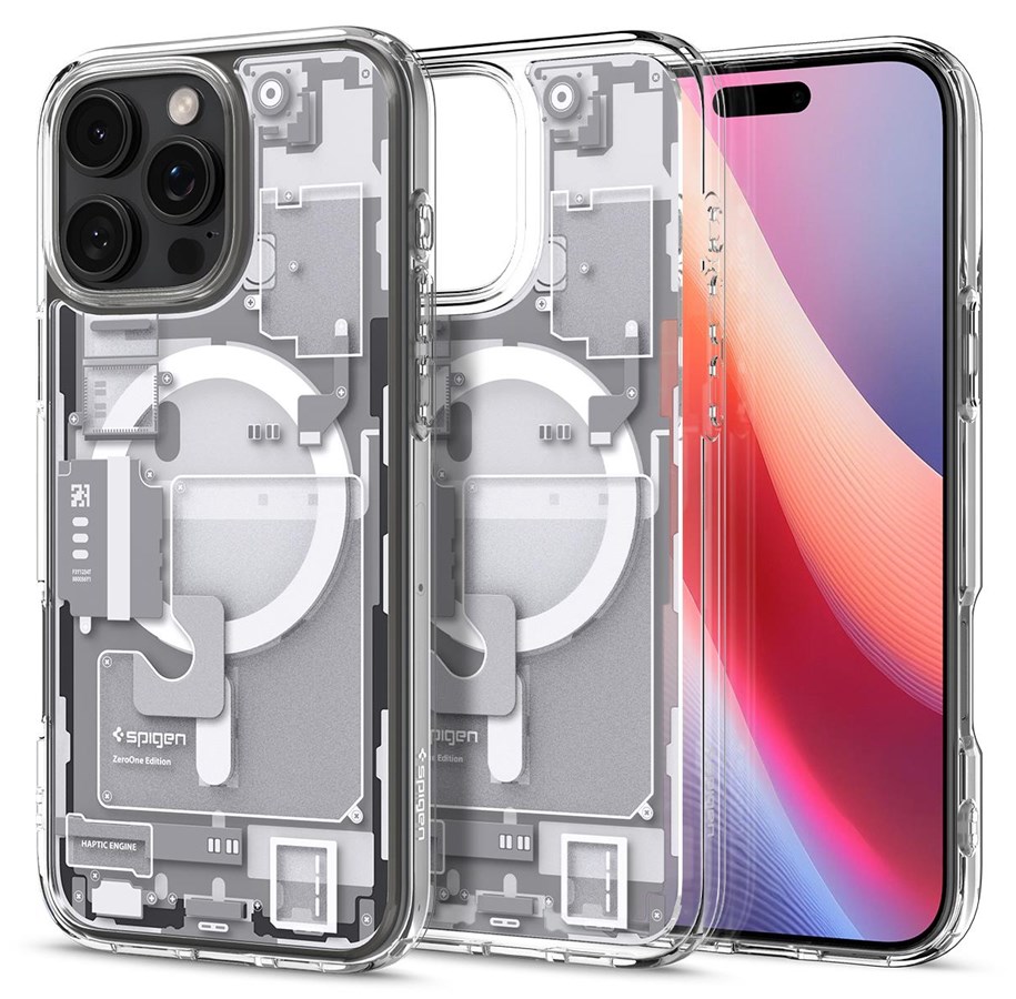 Mobil - Covers & Cases - Spigen Ultra Hybrid MagSafe - zero one white - iPhone 16 Pro Max - ACS08005