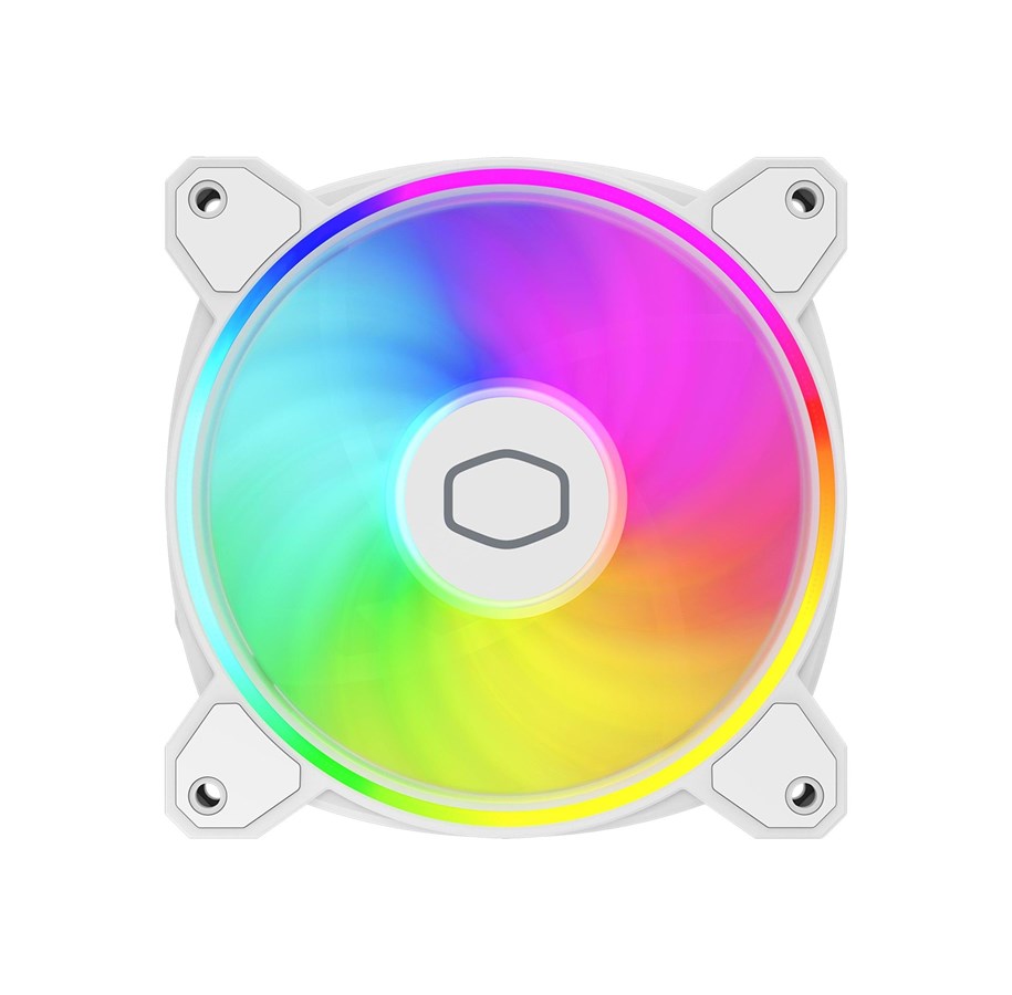 Kabinet Køler - Cooler Master MasterFan MF120 HALO² - Kabinet køler - 120mm - Hvid - MFL-B2DW-21NP2-R2