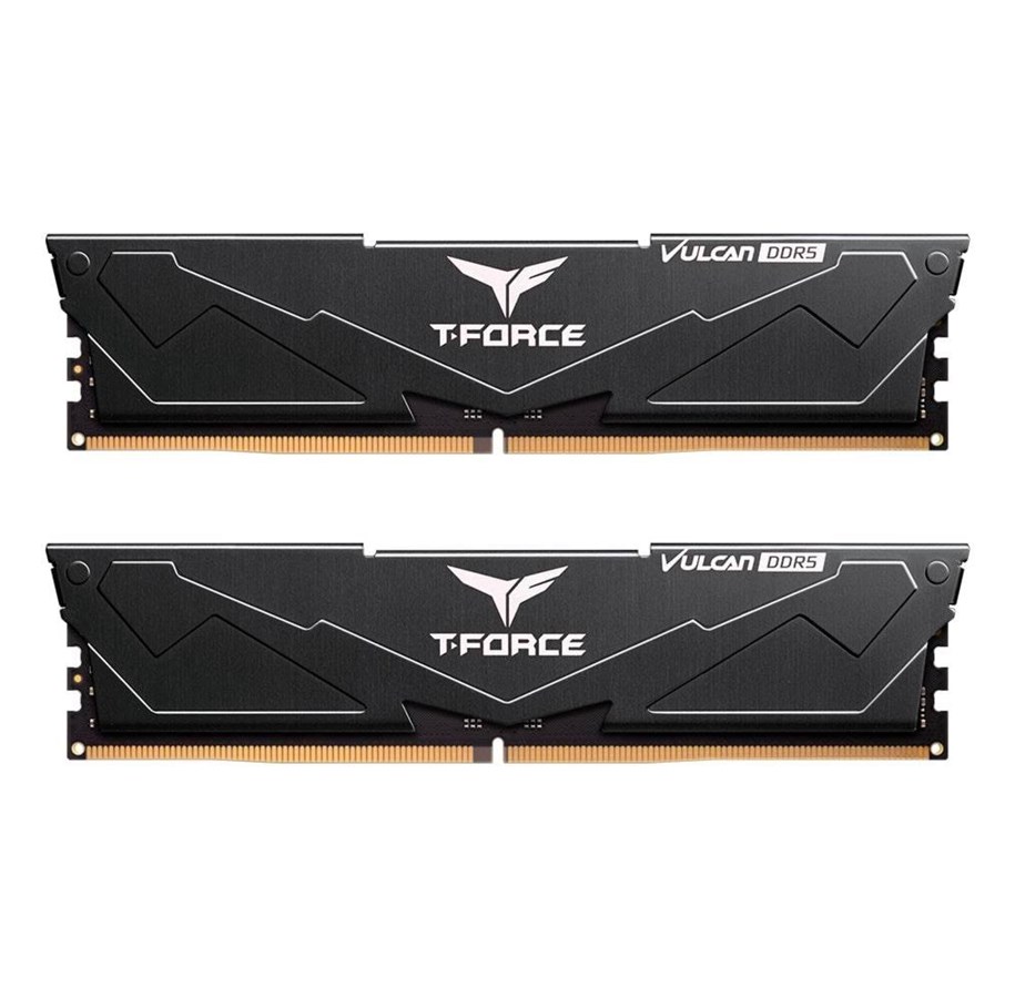 RAM - Team Group T-Force Vulcan DDR5-6000 - 32GB - CL30 - Dual Channel (2 pcs) - AMD EXPO & Intel XMP - Sort - FLBD532G6000HC30DC01