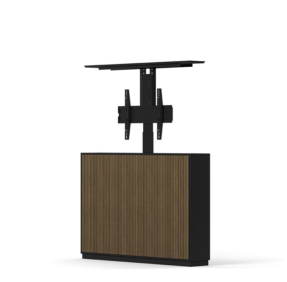 Vægbeslag, AV-Beslag & AV-Møbler - Multibrackets M AV-Cabinet TV-Lift 55" Slimline Black Walnut - Maks 50 kg - Maks størrelse 55" - 7350105218057