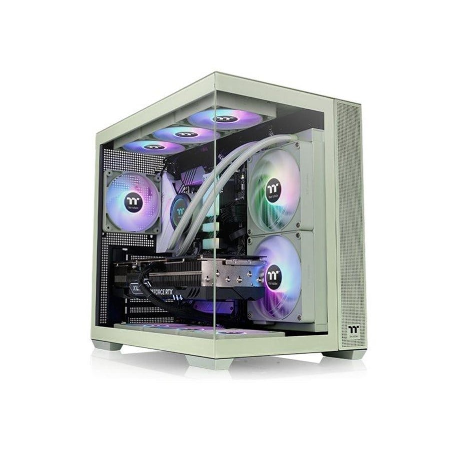 Kabinet - Thermaltake View 380 TG ARGB - Kabinet - Tower - Grøn - CA-1Z2-00MEWN-00
