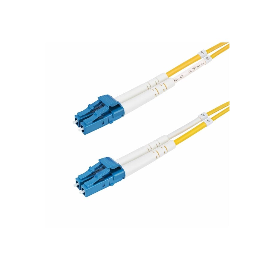 StarTech.com 5m (16.4ft) LC to LC (UPC) OS2 Single Mode Duplex Fiber ...