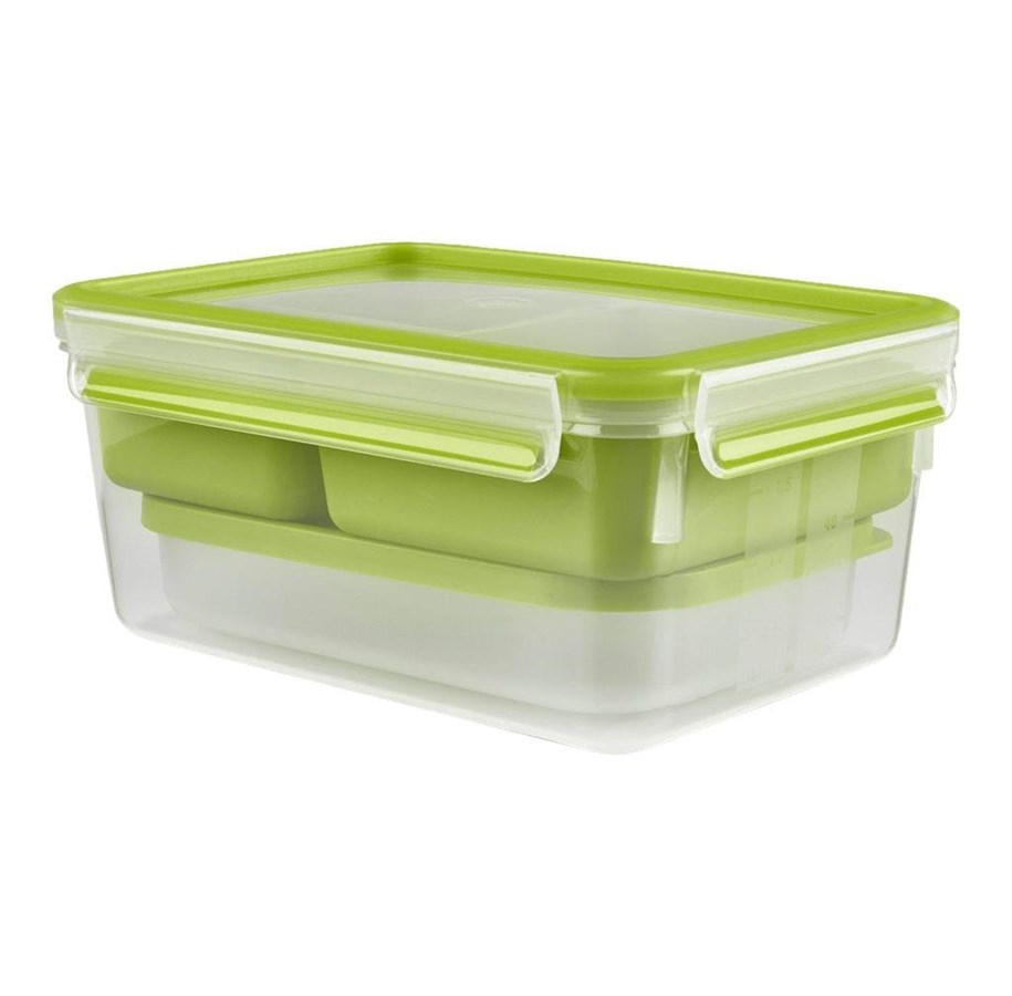 Emsa - Clip & Close Contenitore Per Alimenti Con Coperchio, Vetro