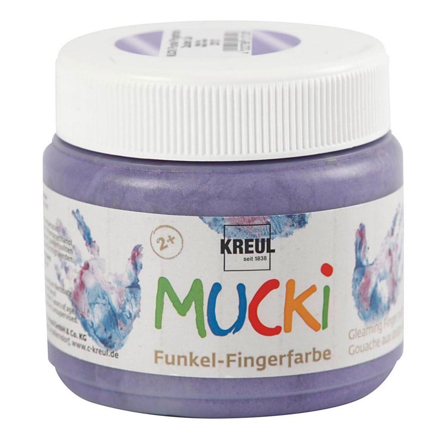 Kreativt Legetøj - Creativ Company Mucki Finger Paint - Purple Metallic 150ml - 34754