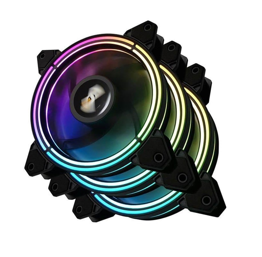 Kabinet Køler - Darkflash Computer Fan set ARGB CF11 Pro 3in1 120x120 (black) - Kabinet køler - 120mm - Sort - CF11 Pro 3in1