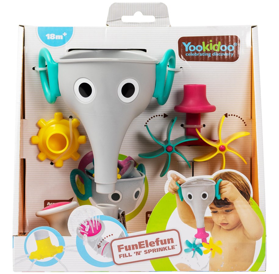 Babylegetøj - Yookidoo FunElefun Fill 'N' Sprinkle - Grey - 40206