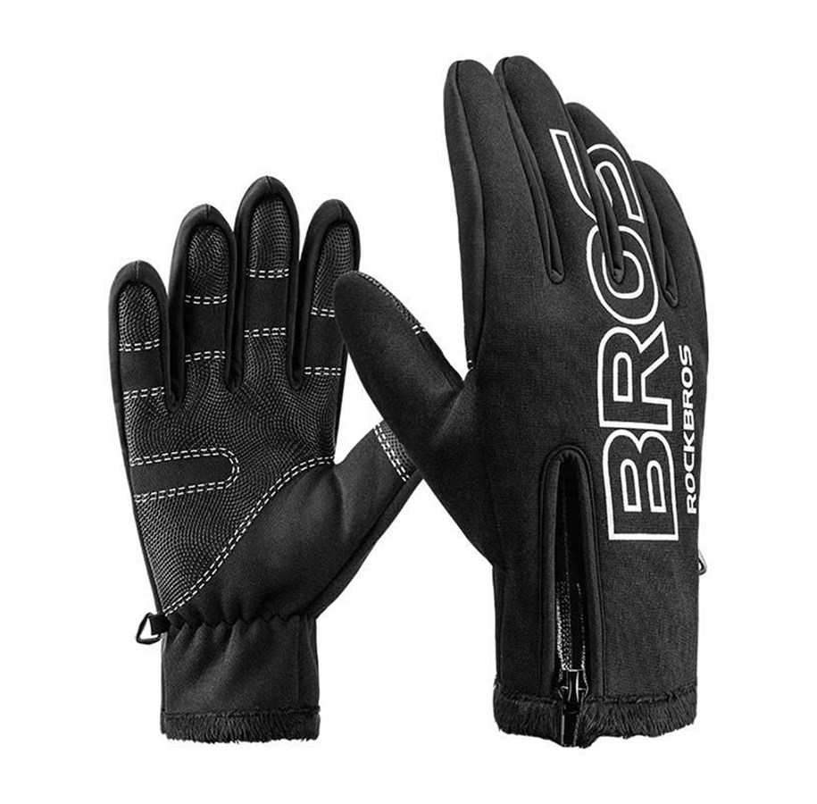 Cykeltilbehør - Rockbros Cycling gloves S091-4BK (black) - S091-4BK- XL