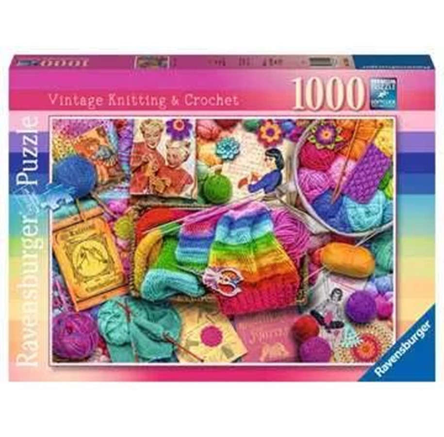 Puslespil - Ravensburger Vintage Knitting & Crochet 1000p - 12001080