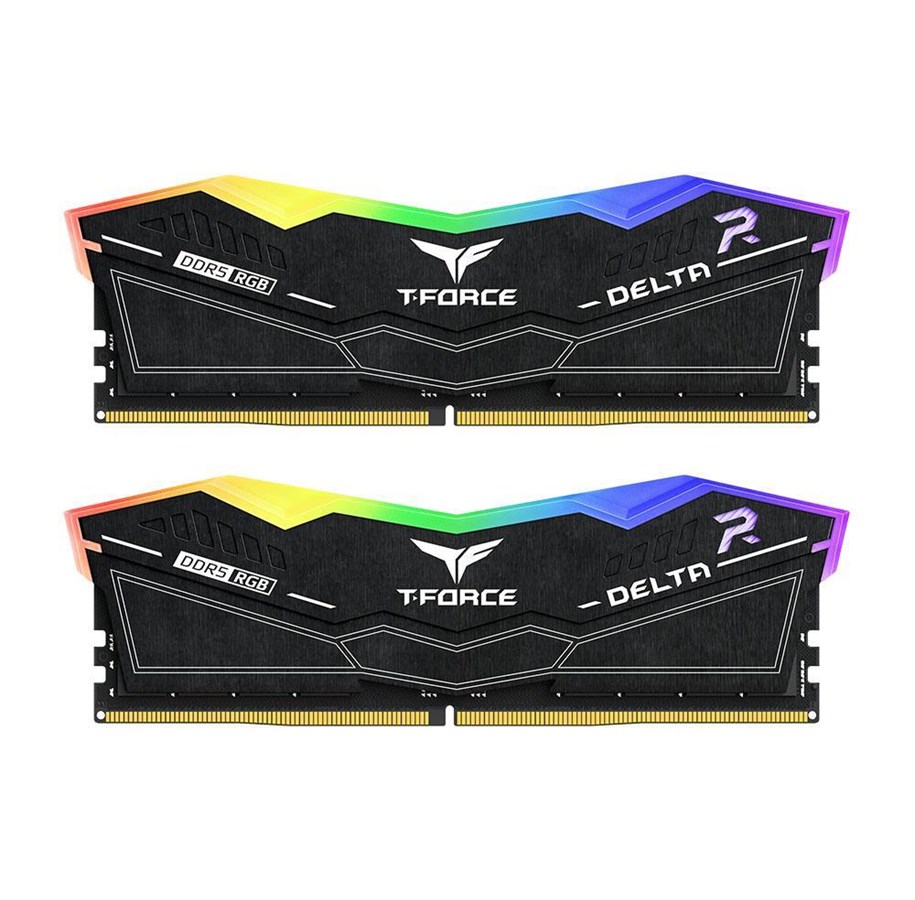 RAM - Team Group T-Force DELTAα RGB DDR5-6400 - 32GB - CL32 - Dual Channel (2 pcs) - Intel XMP - Sort med RGB - FF3D532G6400HC32ADC01