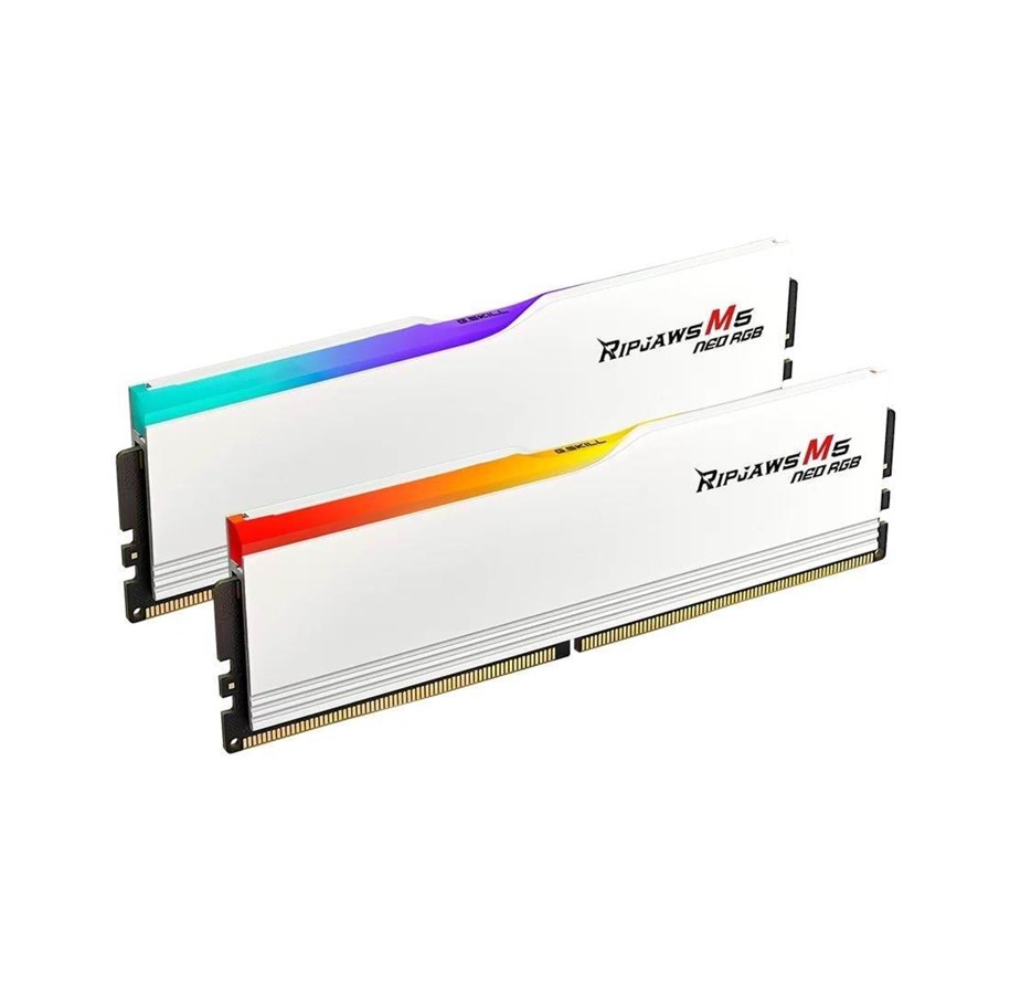 RAM - G.Skill Ripjaws M5 Neo RGB DDR5-6000 - 32GB - CL28 - Dual Channel (2 pcs) - AMD EXPO - Hvid med RGB - F5-6000J2836G16GX2-RM5NRW