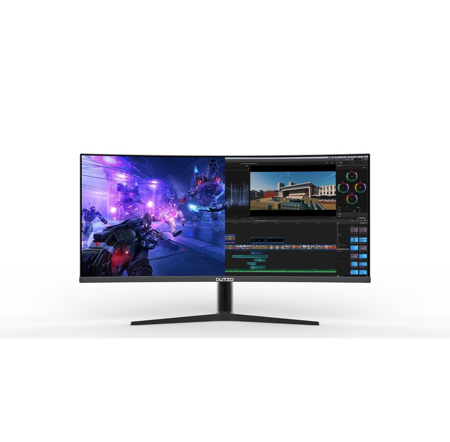 Skærm - 34" DUTZO C34-NIP100QL - 3440x1440 (WQHD) - 100Hz - Nano IPS - 65W USB-C - Curved - C34-NIP100QL