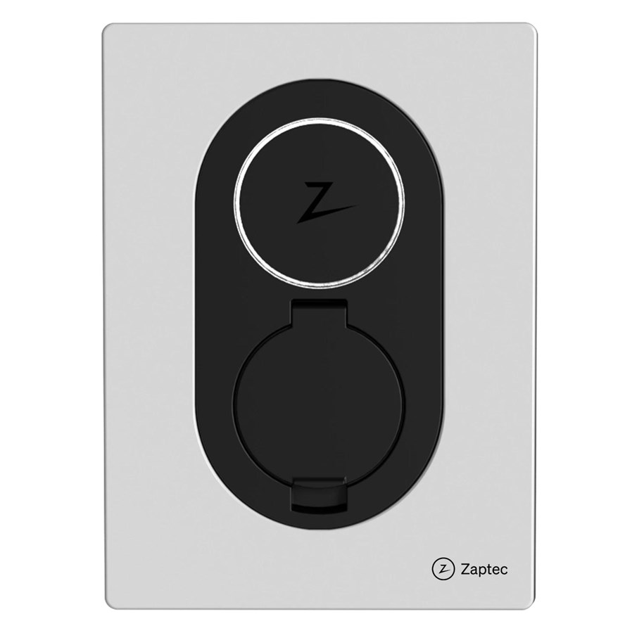 Elbil ladere - Zaptec Go ladeboks 22kW, Type 2, WiFi og 4G, Cloud white - 10602